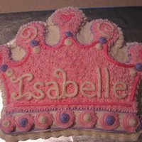 Princess Crown Wilton crown pan for a girl's birthday. All BC, and added cake sparkles to make it sparkly!