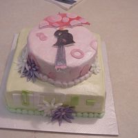 Mod Mom All BC with fondant plaque and accents. Sprayed with luster dust. Thanks for the mix of ideas from the gallery.