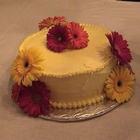 Bridal Shower Cake Cake with live flowers