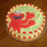 Elmo I made this cake for my friend's daughter. Traced Elmo from a coloring book, cut it out and then outlined it on the cake. One of these...