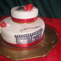 32Nd Wedding Anniversary Cake red god and black wedding anniversary cake