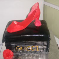 Gucci Shoe Box And Shoe bag & shoe bday cake