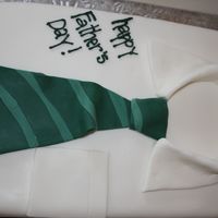 Shirt Cake This was my first attempt at a shirt cake. Cake was covered in fondant. Tie was also done in fondant. I made a mistake on the writing and...