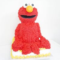 Elmo Cake This is my second Elmo. This was done in a hurry so it didn't come out as well as the first one that I made. I like how he looks like...