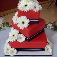 Red Square Wedding Cake 