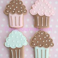 Mini Cupcake Cookies Sugar cookies decorated with RI. Template can be found on my website:-) TFL!