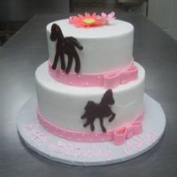 Horses I've done this cake before in blue with more life like horses. This was supposed to be a "childish" cake. The other is in my...