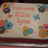 Com Baby Shower WASC, Jennifer Dontz's pearl clay flowers and butterflies, gumpaste letters