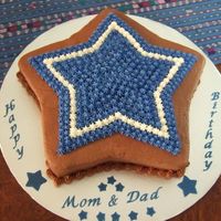 Dallas Cowboys Birthday Cake Chocolate/chocolate buttercream, Wilton star pan. Many thanks to Inacake for your help! :)