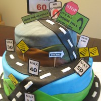 Road Of Life Over The Hill Cake 