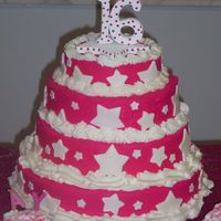 Sweet Sixteen This was made for my daughters sweet sixteen party. She wanted everything pink with stars.