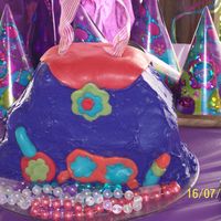 Purple Purse I made this out of pound cakes