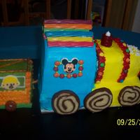 Train train cake with cars