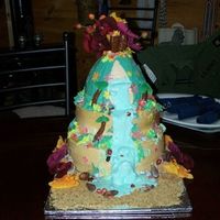 Tad & Becky This cake was fun!!!! Only had little problem with bottom tier bulging, had to pull apart again and re fix. Decided to deliver to site UN-...