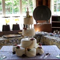 25Th Anniversary Couples children picked this one inspired by wilton 2004. it needed to be scaled down to fit their guest list. Top was chocolate, middle...