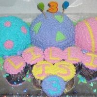 Caterpillar Cake I made this for my daughter's 3rd birthday. It is yellow and chocolate cake with bc icing.