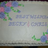 Bridal Shower This was a quickie cake for a bridal shower. yellow cake w/buttercream icing 11x15