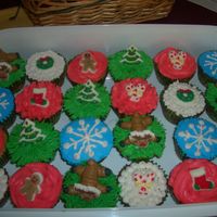 Christmas Cupcakes I made these for my daughter's 1st grade Christmas Party at school today!! The kids fought over the reindeer cupcakes. Yellow cake,...
