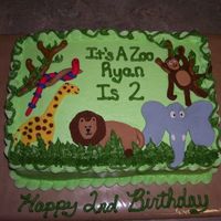 Resizedzoo.jpg Iced in buttercream with fondant animals. inspired by similar cake seen here on cc. Done for 2 year old birthday