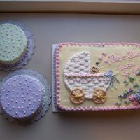 Wilton Baby Carriage I also made 2 6" cakes, so my 2 co-workers could take these home to celebrate with their very pregnant wives, who weren't at the...