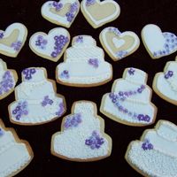 My First Cookies! These are for my brother's wedding - I'll take them on the plane with me tomorrow. This was alot of fun. Many, MANY thanks to...