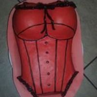 Boustier This boustier was for a bridal shower. 2 layer in bc with fondant accents.