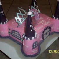 Side Castle View THis is the side view of the castle to show how I used the earrings as window sconces to both use them since I had them and add to the...