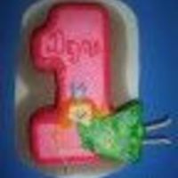 Number One Cake This cake was a small personal cake for the 1st birthday girl. I made the fairy from fondant and painted/died it to create the fairy from...