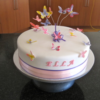 Butterfly Naming Cake My failed attempt at patchwork butterflies on wires... damn things kept on snapping on me... don't think I'll ever attempt making...