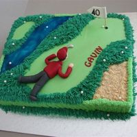 Golf This cake was done for a 40th birthday. A lover of golf but not quiet there yet.