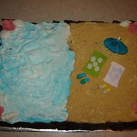 Beach Engagement Cake Beach Engagement cake. Chocolate cake with whipped ganache filling. Thanks to gakali and Sugarshack for the inspiration. TFL!