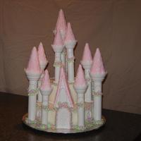First Birthday Castle I made this cake for my daughter's first birthday. It was made using Wilton's Romantic Castle set. Flowers are fondant, leaves...