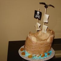 Pirate Ship I made two of these cakes in the last couple weeks. One was for a pirate theme dinner party and the other for a little boy's sixth...