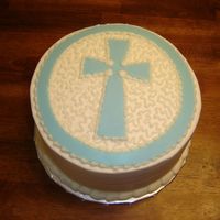 Cornelli Cross First Communion cake for my son. This was my first attempt at cornelli lace.