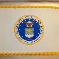 Air Force Seal This was for my husband's retirement from the Air Force. The seal is color flow. It took a long time, but I was really pleased with...