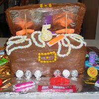 Treasure Chest Cake This was my attempt at a treasure chest cake. It didn't turn out the way I had pictured it, but it made my son happy, so that's...