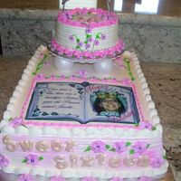 Janelle_010_Small.jpg My first "tiered" cake - Vanilla cake with raspberry filling and whipped icing. I was a little scared to put the holes in the...