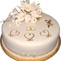 Small Wedding Cake A lady was getting married and asked for a small wedding cake for 10 people. I came up with this and only charged her $20 or so. She was so...