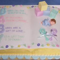 Zac's Christening Cake I had a go at this cake from the Wilton decorating magazine of this year. I think it turned out ok - just that my writing needs improvement...