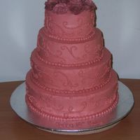 18Th Birthday Cake I saw this cake on a Wilton book. My brother's girlfriend is having her 18th party on Saturday and I just finished making this for her...