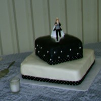 Squared Black & White Wedding Cake 