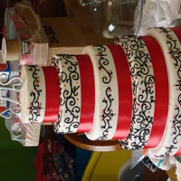 Black Scrolls This Cake was made for my Brother in laws wedding.