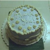 Thank You Cake This cake was the first one I've made in about three months--it was a therapy "assignmen" from my PT to help with my elbow...