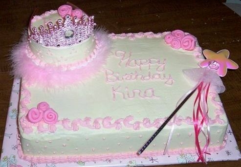 1St Birthday Cake I did this cake for my cousins little girl, she just said girly so I thought the princess theme would be perfect