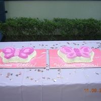 Allie And Brooke For my dear friend's twin baby girls - born very early!! The cakes are the same shape and colors, but I inverted the colors so they...