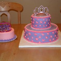 1St Birthday Diva Made to match party stuff - Purple with pink cheetah spots. Added cheetah spots to smash cake, but didn't get a picture - darn! French...