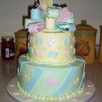 Happy Feet This is my very first bow - definitely a learning experience, but it turned out ok. 9" and 6" rounds, all buttercream with...