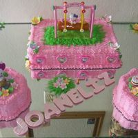 Hello Kitty Birthday Cake This was a Birthday cake for my niece. The swing is not a cake topper, it is actually a glue dispenser that I used on top of the...