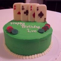 Poker Cake Poker cake for a friend. Cards and chips are made from chocolate candy melts. Thanks for looking!