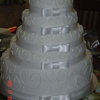 Our Niece's Wedding Cake This is the back view of the cake that is pictured next to this.